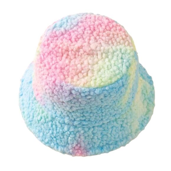 Tie-Dye Fuzzy Bucket Hat - Picture 1 of 3